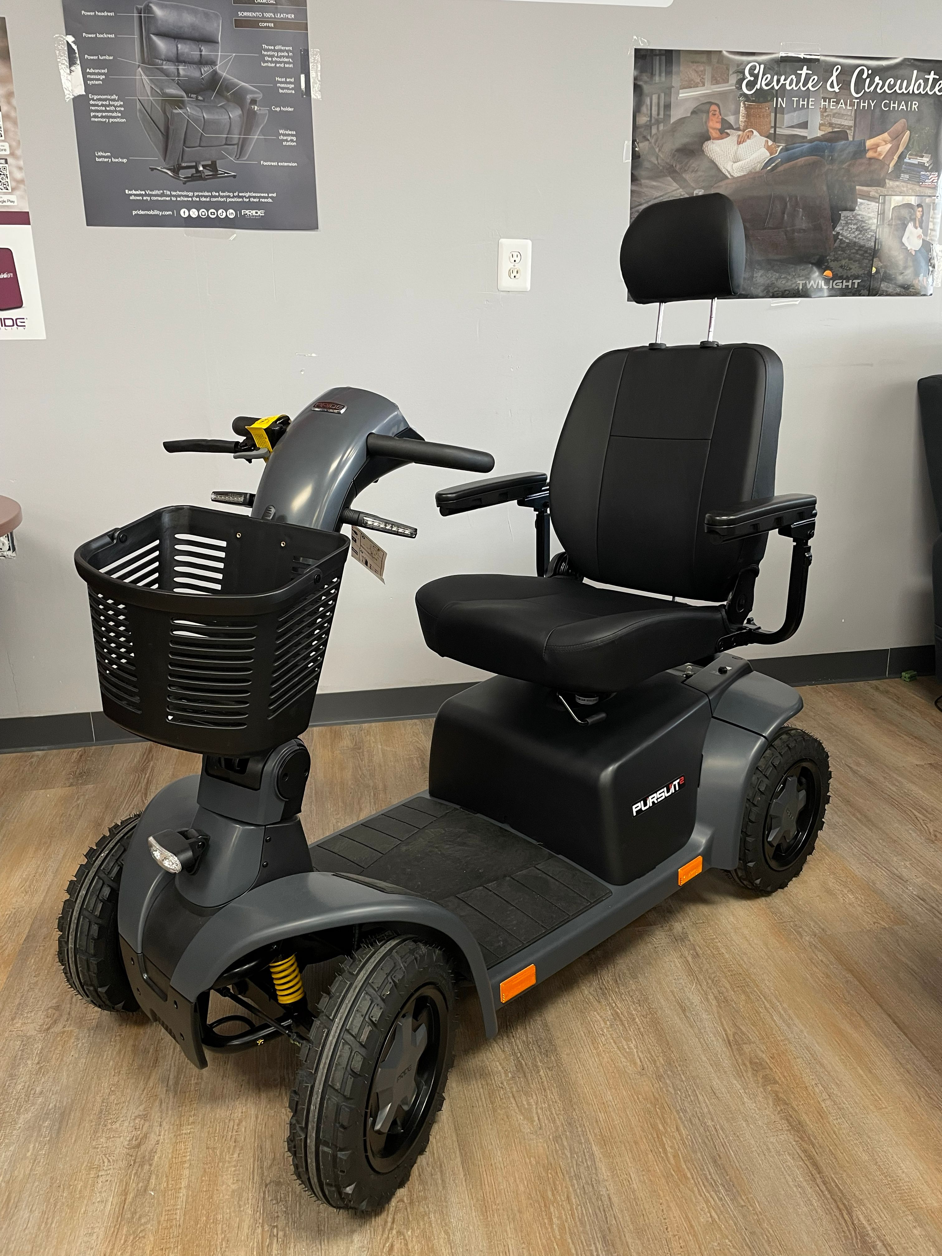 Black Pride Pursuit 2 4-Wheel Mobility Scooter