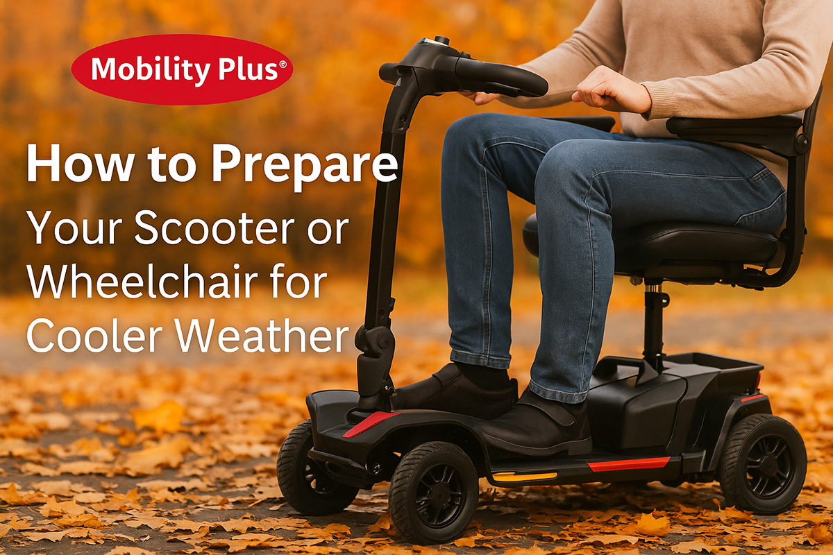 A man driving a mobility scooter