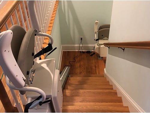 Dual Straight Stairlifts Installation
