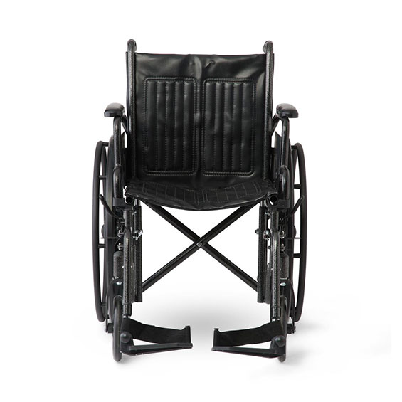 Mobility Plus 20 inch Vinyl Wheelchair with Swing-Away Leg Rests