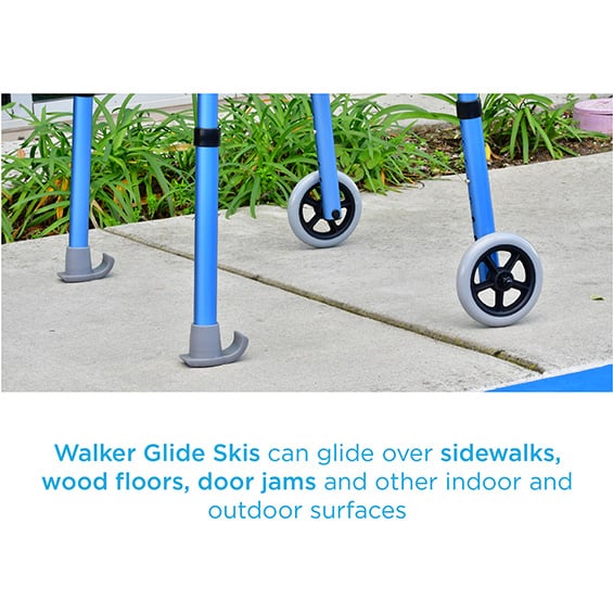 Mobility Plus 40027 1 1/8 inch Walker Glide Skis