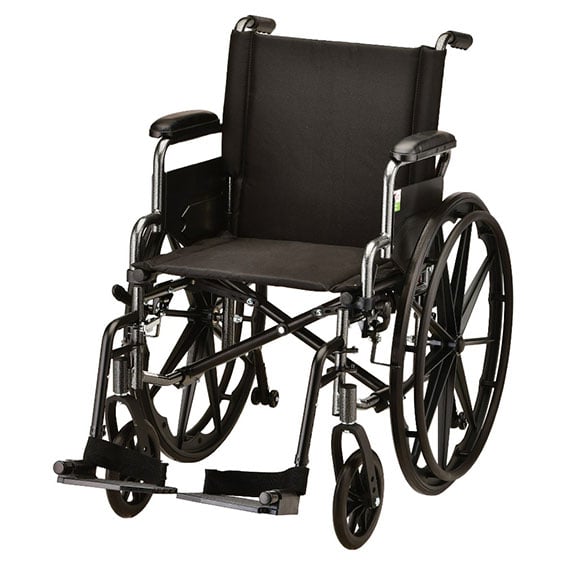 18 inch Lightweight Wheelchair Desk Arms & Footrests | Manual Wheelchairs