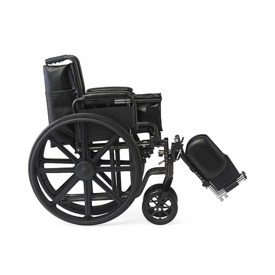 Mobility Plus 16 inch Vinyl Wheelchair with Elevating Leg Rests