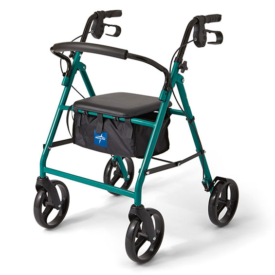 Mobility Plus Basic Steel Rollator with 8 inch Wheels