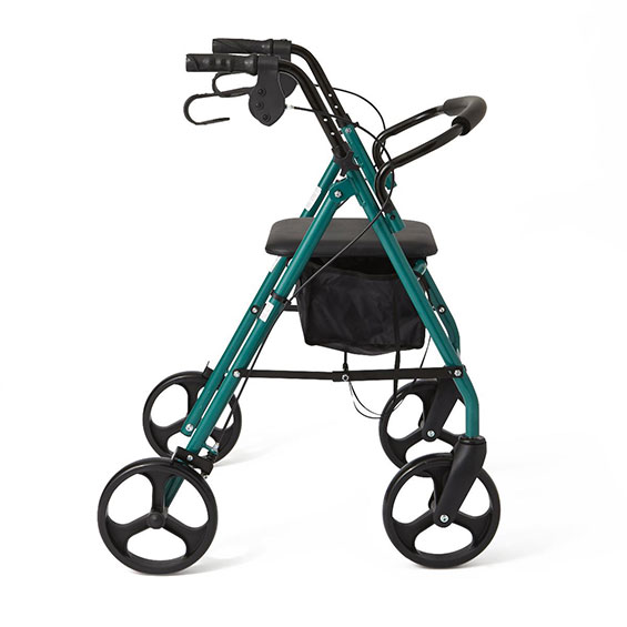 Mobility Plus Basic Steel Rollator with 8 inch Wheels