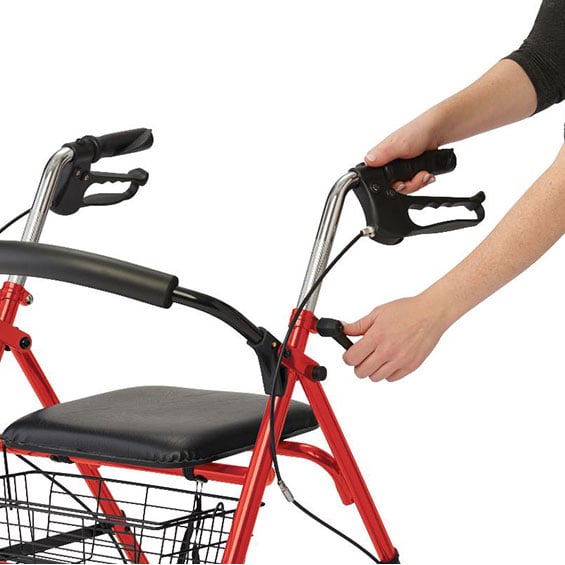 Mobility Plus Basic Steel Knockdown Rollator with 8 inch Wheels