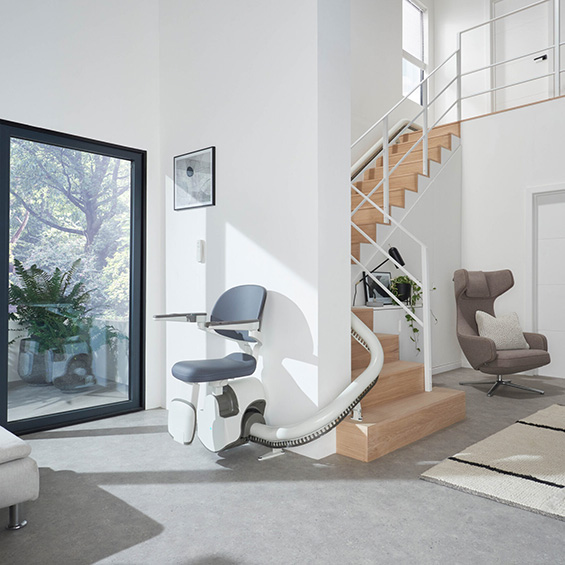 Flow X Curved Stair Lift @ Mobility Plus Oro Valley