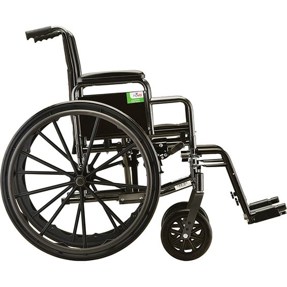 Mobility Plus 18 inch Steel Wheelchair Detachable Arms & Footrests