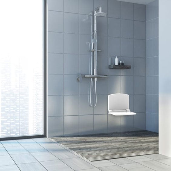 White Folding Shower Seat | Bath Seats