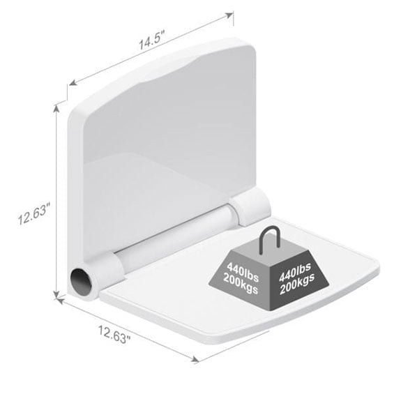 Mobility Plus ABS Folding Shower Seat