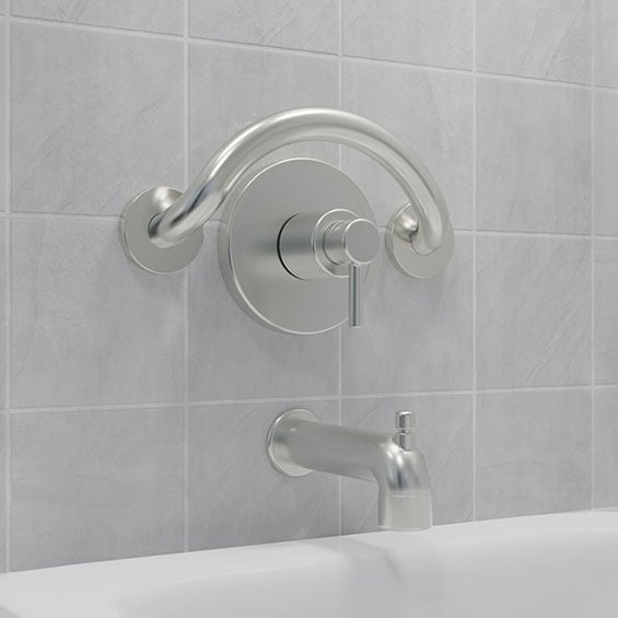 Plus Series Crescent Grab Bar | Grab Bars