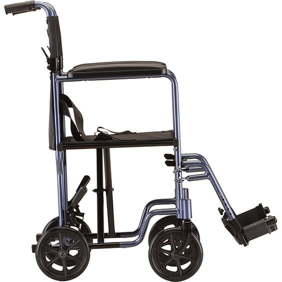 Mobility Plus 19 inch Transport Chair with Swing Away Footrests