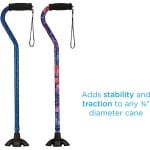 Mobility Plus 10040BK All Terrain Quad Tip Base