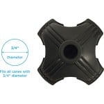 Mobility Plus 10040BK All Terrain Quad Tip Base