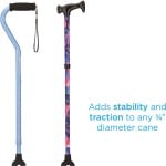 Mobility Plus 10041BK Compact Size Quad Tip Base