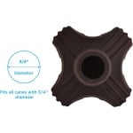 Mobility Plus 10041BK Compact Size Quad Tip Base