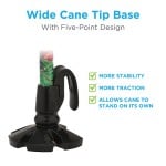 Mobility Plus 10050BK Shoe Horn Cane Tip