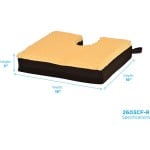 Mobility Plus Gel Foam Seat Cushion With Coccyx Cutout & Fleece Top