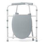 Mobility Plus 3-in-1 Folding Steel Elongated Commode