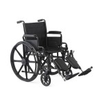 Mobility Plus 20 inch Vinyl Wheelchair with Elevating Leg Rests