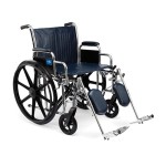 24 inch Extra-Wide Wheelchair with Elevating Footrests