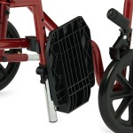 Mobility Plus 19 inch Steel Transport Chair with Swing-Away Footrests and Anti-Tippers