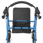 Mobility Plus Basic Steel Rollator with 8 inch Wheels in Light Blue