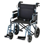 22 inch Heavy Duty Transport Chair with 12 inch Wheels