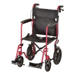 Mobility Plus 20 inch Transport Chair with 12 inch Rear Wheels