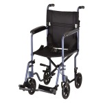 Mobility Plus 17 inch Lightweight Transport Chair with Swing Away Footrest