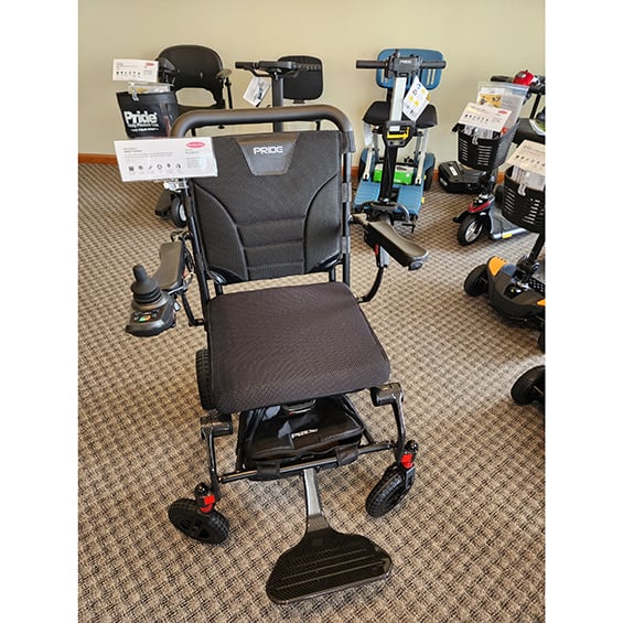Mobility Plus New Pride Jazzy Carbon Lightweight Power Wheelchair
